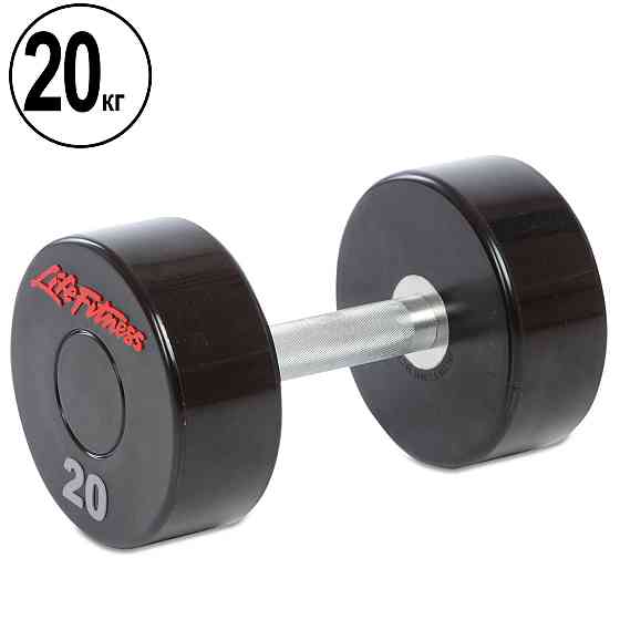 Гантель 20 кг цільна професійна LIFE FITNESS-80081-20 Київ