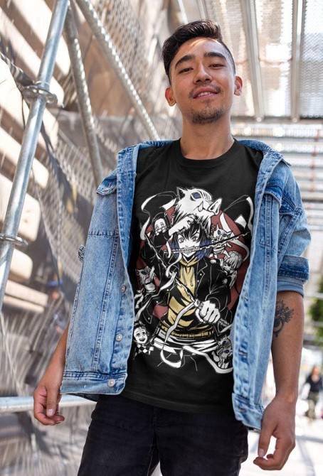 Футболка для мальчика аниме Истребитель демонов оверсайз (рост от 165 до 180 ) Черний AnimeJ1098m Днепр - изображение 6