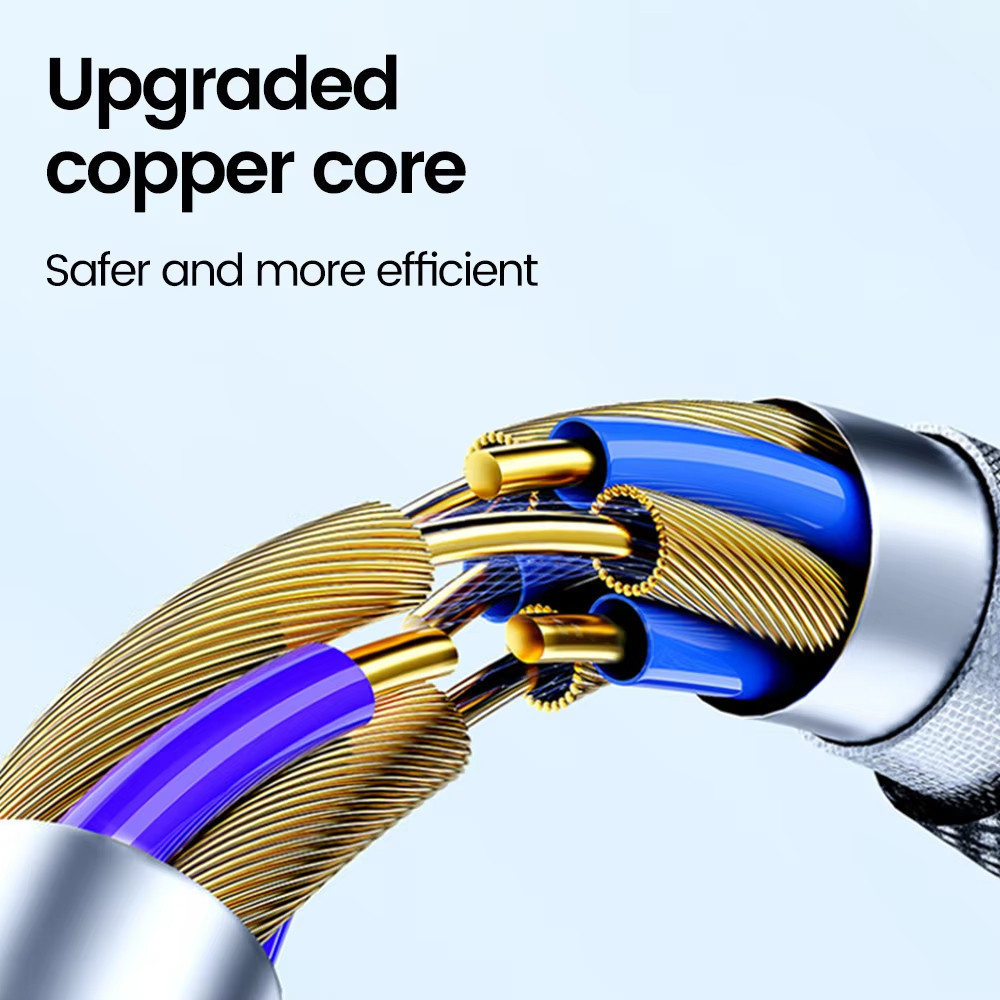 Кабель Type-C – Type-C 1м Pavareal Q33CTC PD 100Вт, быстрая зарядка, в оплетке Киев - изображение 2