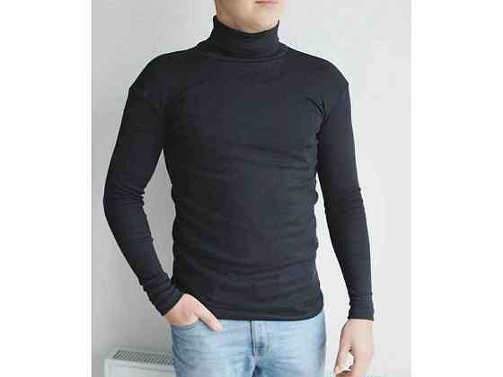 Гольф черный батал на флисе арт.023 р.7XL ТМ OSM Киев