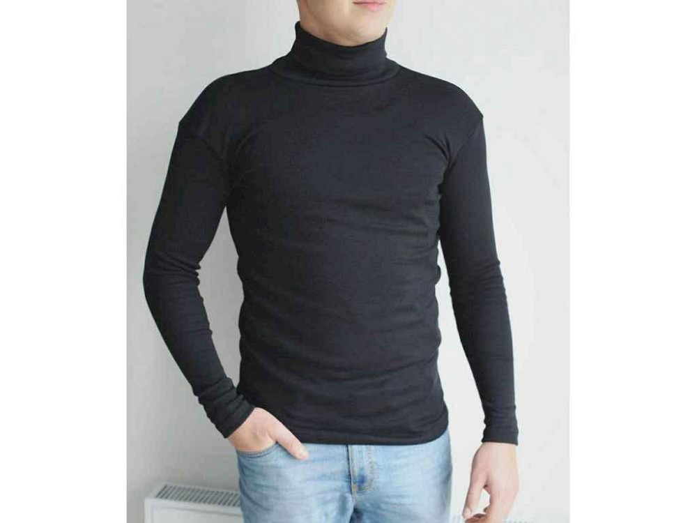 Гольф черный батал на флисе арт.023 р.7XL ТМ OSM Киев - изображение 1