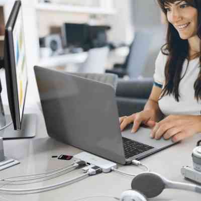 Концентратор J5create USB-C 6-in-1 2xUSB 3.1 + USB-C PD + HDMI + SD/TF + 3.5mm white (JCD373-N) Винница