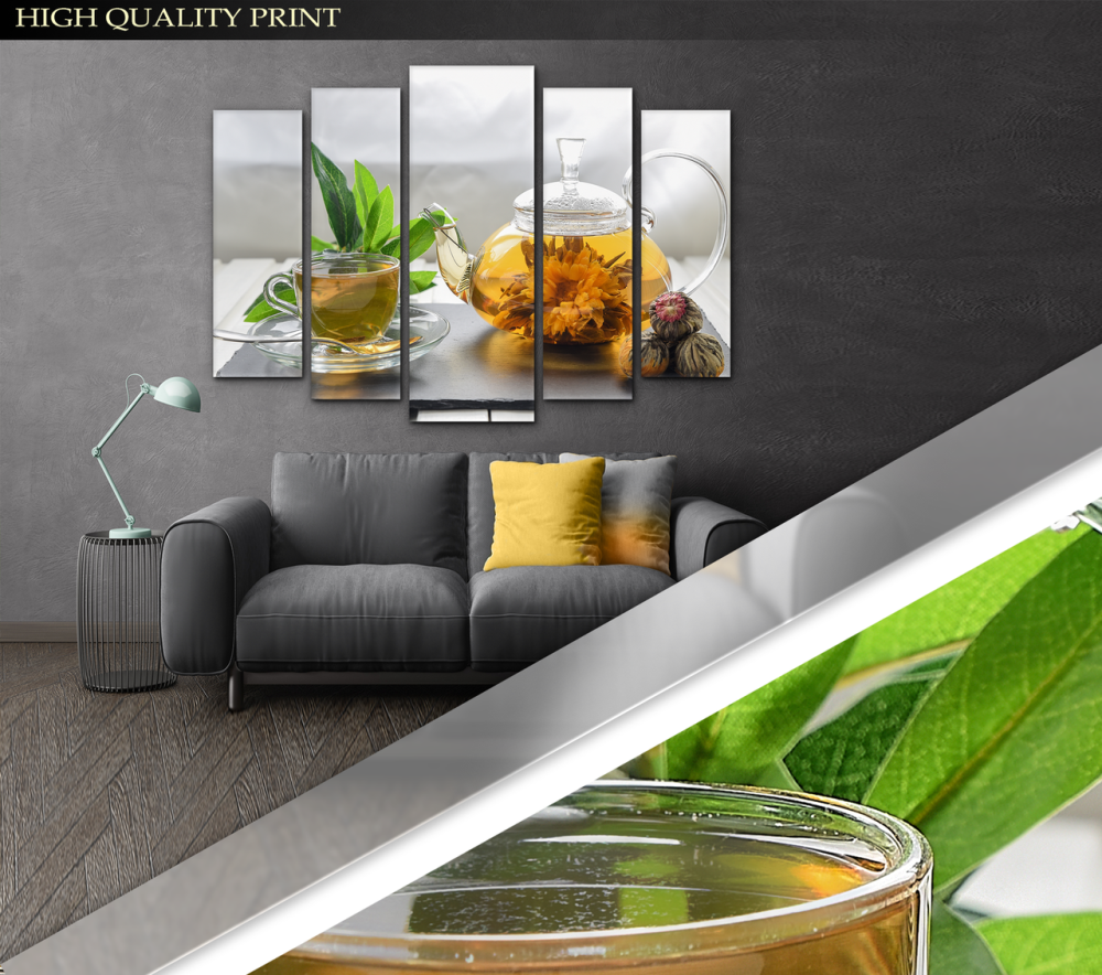 Модульна картина в кухню Чай Art-356_5 ( 80х118см ) Київ - фото 2