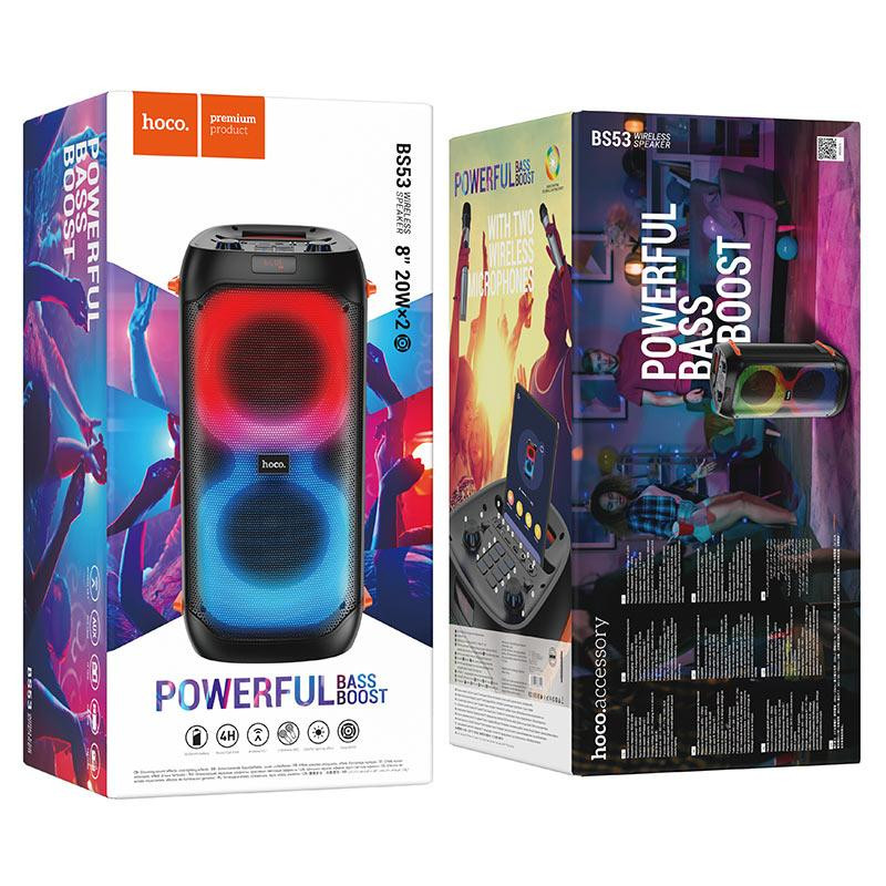 Портативна колонка HOCO BS53 Manhattan wireless dual mic outdoor BT speaker Black Київ - фото 8