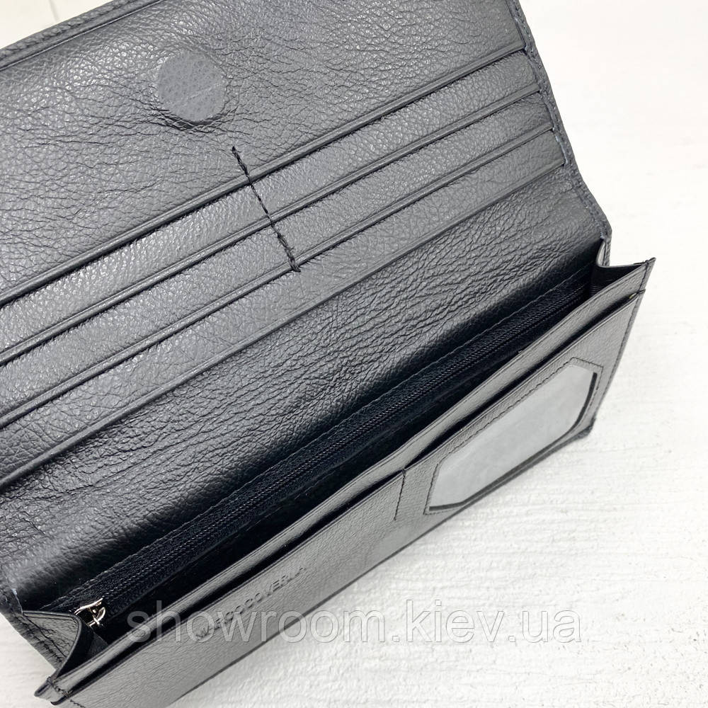 Мужской кожаный бумажник на магните Marco Coverna (msm-8) black Киев - изображение 2