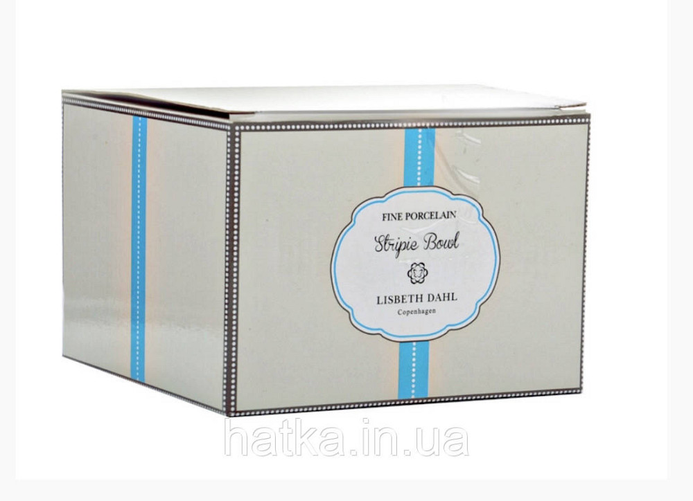 САЛАТНИК НОВОРІЧНИЙ ФАРФОРОВИЙ СЕРВІРУВАЛЬНИЙ 12,5 см БІЛИЙ З БЛАКИТНИМИ СМУГАМИ + ПОДАРУНКОВА УПАКОВКА Київ - фото 2