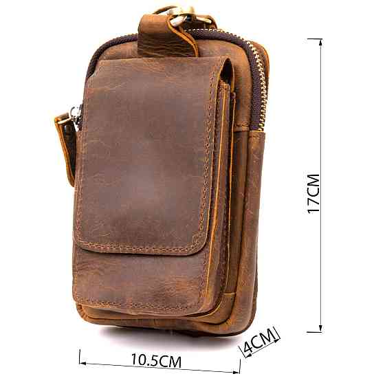 Сумка мужская на пояс Vintage 20419 Коричневая Киев