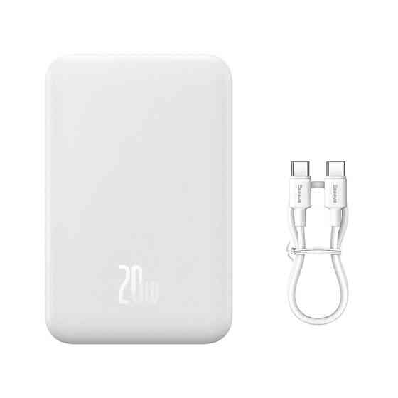 Зовнішній акумулятор Baseus Magnetic Mini Wireless Fast Charge Power Bank 20000mAh 20W White Київ