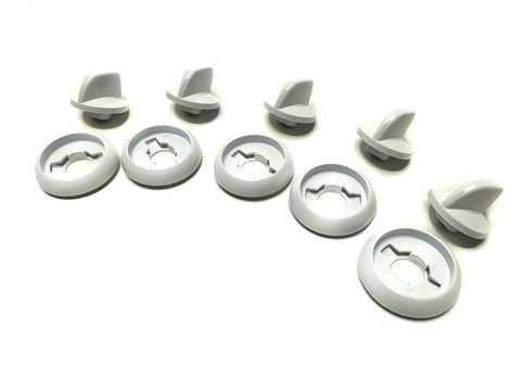 Набор ручек для газовой плиты Greta 5шт белые Харьков - изображение 1