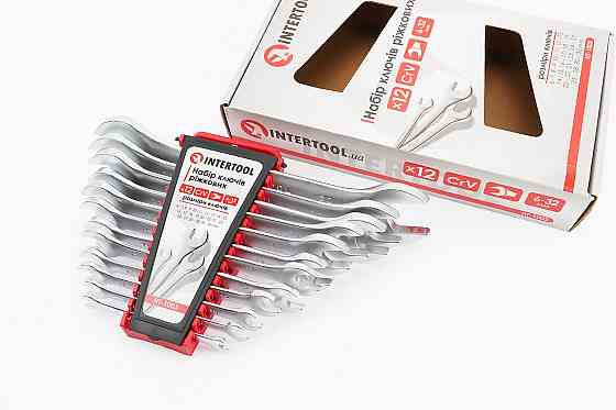 Набір ключів ріжкових 12шт (6х7/8х9/10х11/12х13/14х15/16х17/18х19/20х22/21х23/24х27/25х28/30х32) "пластиковий тримач" HT-1003 Київ