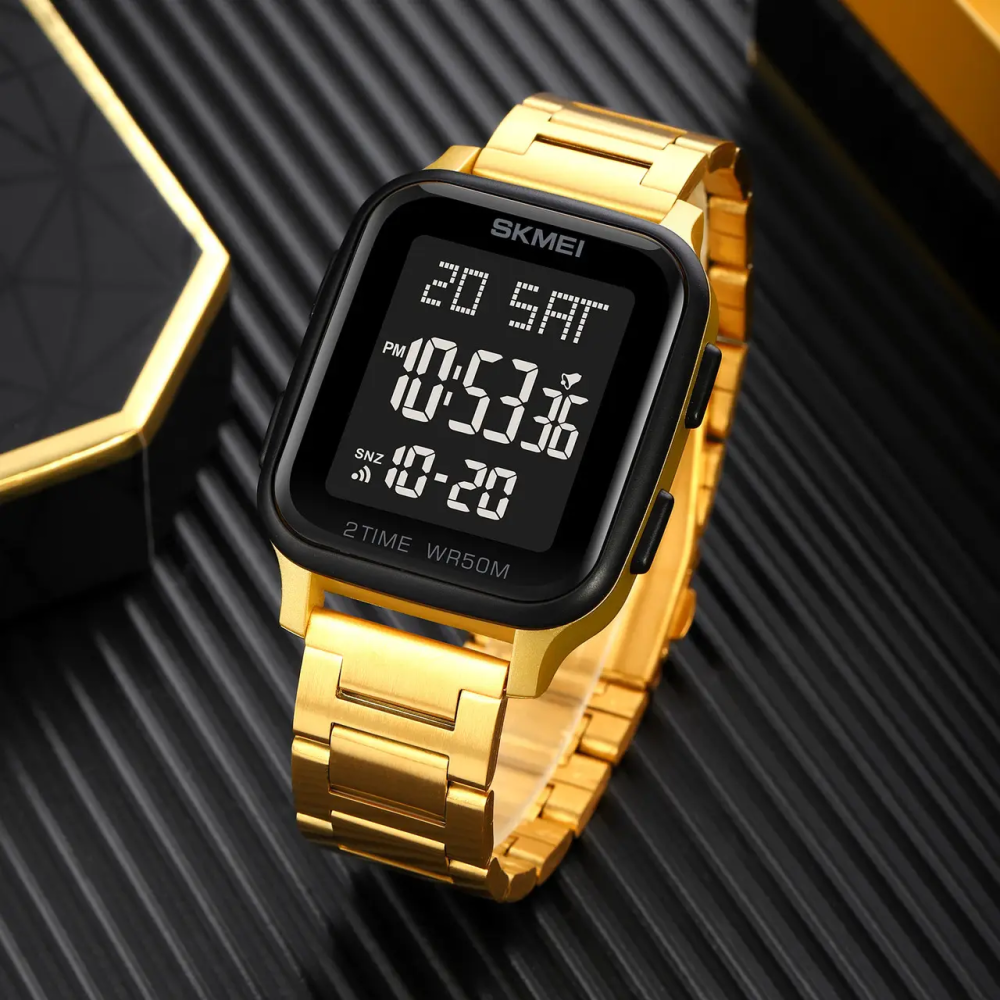 Мужские наручные часы Skmei 1859 на браслете (Золотой) Винница - изображение 7