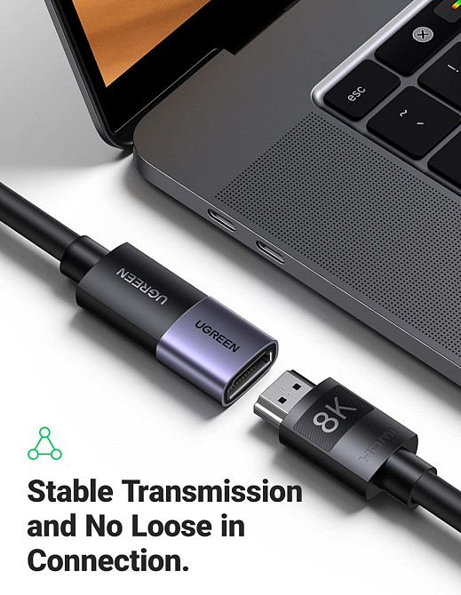З'єднувач HDMI v2.1 UGreen HD159 90592 (Сірий) Николаев - изображение 3