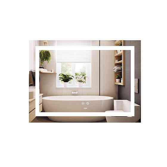 Дзеркало Lidz Kubis (KU1) 700х500 з LED-підсвіткою Touch, з антизапотіванням, з димером, рег. яскравості LD78LF90448485 Київ