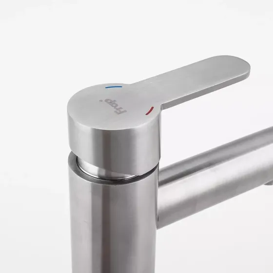 Змішувач для умивальника Frap F10801-2 високий, нержавіюча сталь Київ