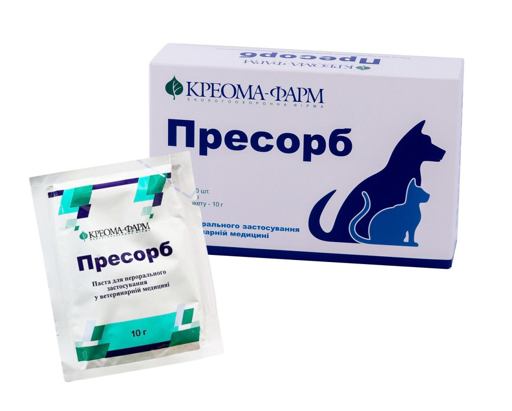 Пресорб 10 г КРЕОМА-ФАРМ (адсорбент для собак і кішок) Вінниця - фото 1