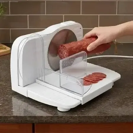 Слайсер SK-23001 150 Вт, лезо 17 см з нержавної сталі, регульована товщина нарізки, складаний Одеса - фото 3