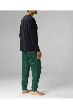 Чоловіча піжама (довгі штани, довгий рукав) 100% Бавовна Atlantic NMP-377 XL Київ