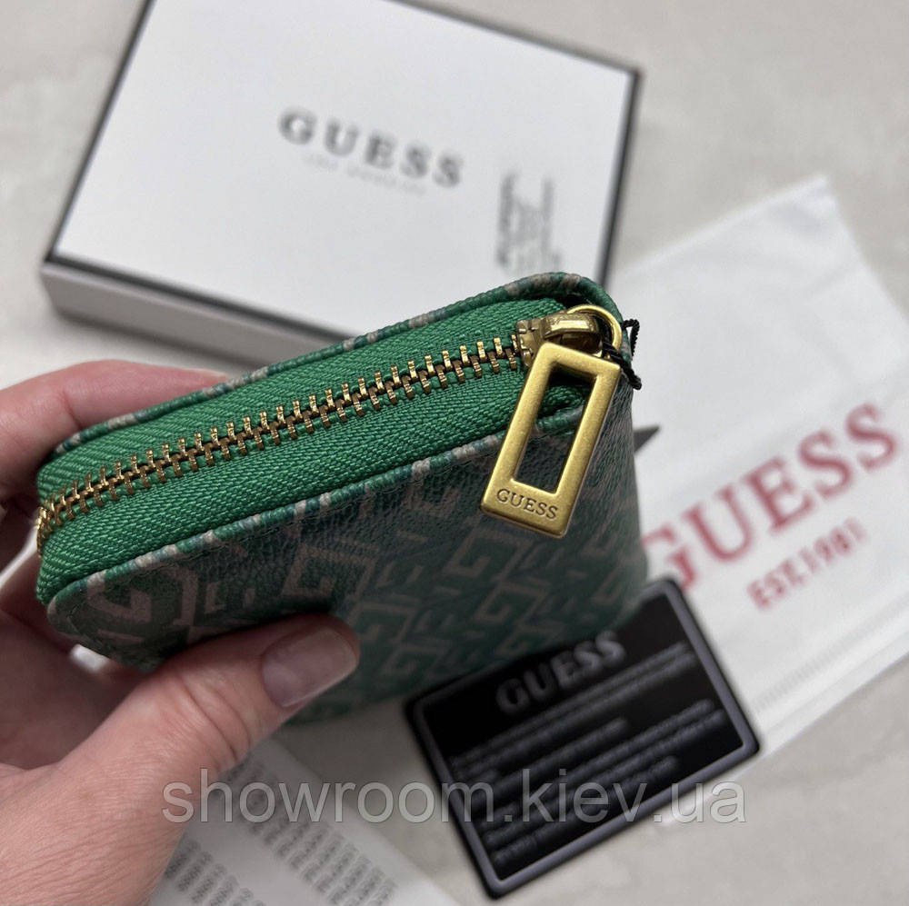 Жіночий маленький гаманець Guess (7594-1) green Київ - фото 5