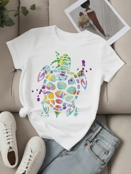 Футболка женская с принтом  46 Белая 2664083324 Днепр - изображение 1