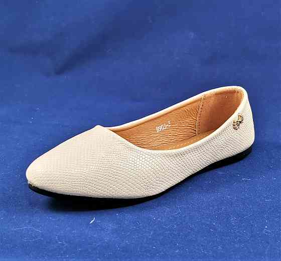 . Жіночі Балетки Бежеві Мокасини Туфлі Білі (розміри: 37,38) — 03-3 Дніпро