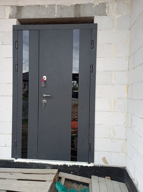 Форт-М Двері полуторні вуличні 3х контурні! Модель Тріо-Лофт, колір Графіт 1200 Київ - фото 4