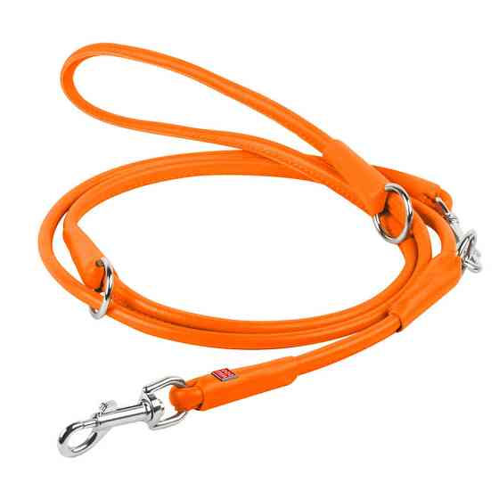 Повідець-перестібка "WAUDOG GLAMOUR" круглий (діаметр 10 мм, довжина 122,142,183см) помаранчеви Коломия