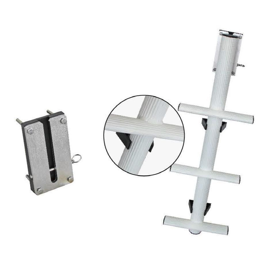 Драбина-дайвера аоюміній біла 4 щаблі HF01-147AL Київ - фото 1