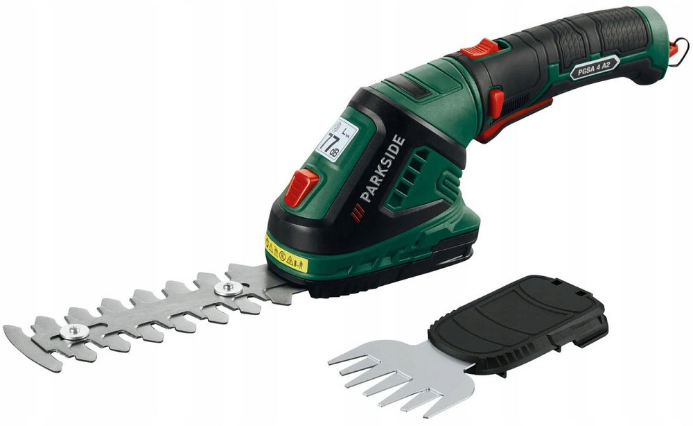 Акумуляторний Кусторіз триммер ручний з 2 насадками для живоплоту Parkside (PGSA 4 B3) Нововолинськ - фото 5