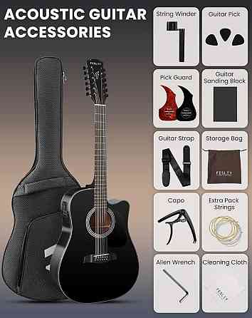 Гітара електро-акустична 12-тиструнна Fesley FDET280C (комплект) Харків