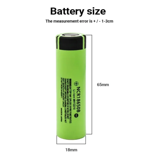 Промышленный Li-Ion аккумулятор Panasonic NCR18650B 3400 mAh без защиты 18650 Киев