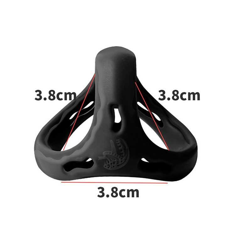 Потрійне ерекційне кільце на пеніс і мошонку "Love To Love Flux Ring" - Чорний Вінниця - фото 3