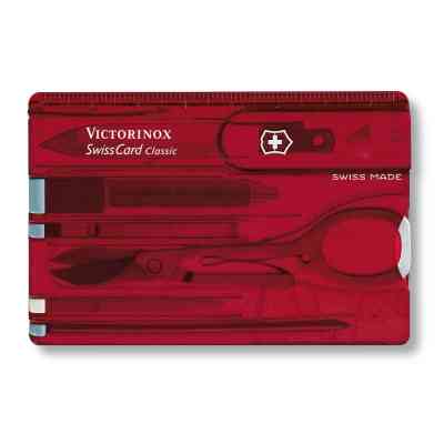 Ніж Victorinox SwissCard Transparent Red Blister (0.7100.TB1) Вінниця