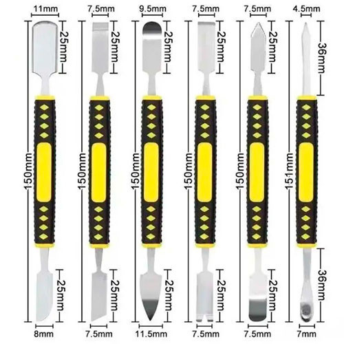 Набор двусторонних лопаток для вскрытия корпусов телефонов, планшетов и другой электроники, 6 шт Киев - изображение 6