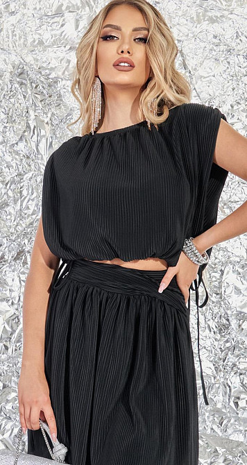 Костюм плісе PALOMA чорний (44) Київ - фото 1