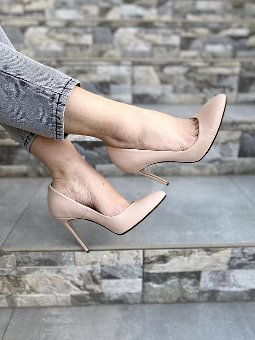 Туфлі жіночі M-LUX пудра натуральна шкіра каблук 10 см (91020) Коломыя - изображение 6