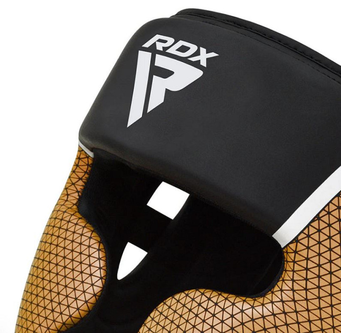 Боксерський шолом RDX T17 Aura Black Gold L Каменское - изображение 3