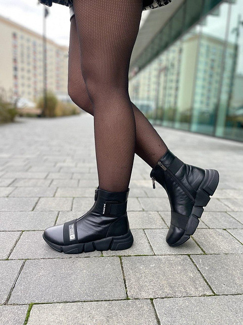 Черевики жіночі VLADEKS чорні натуральна шкіра 37р.-24см. висота 13см. (3908) Коломыя - изображение 7