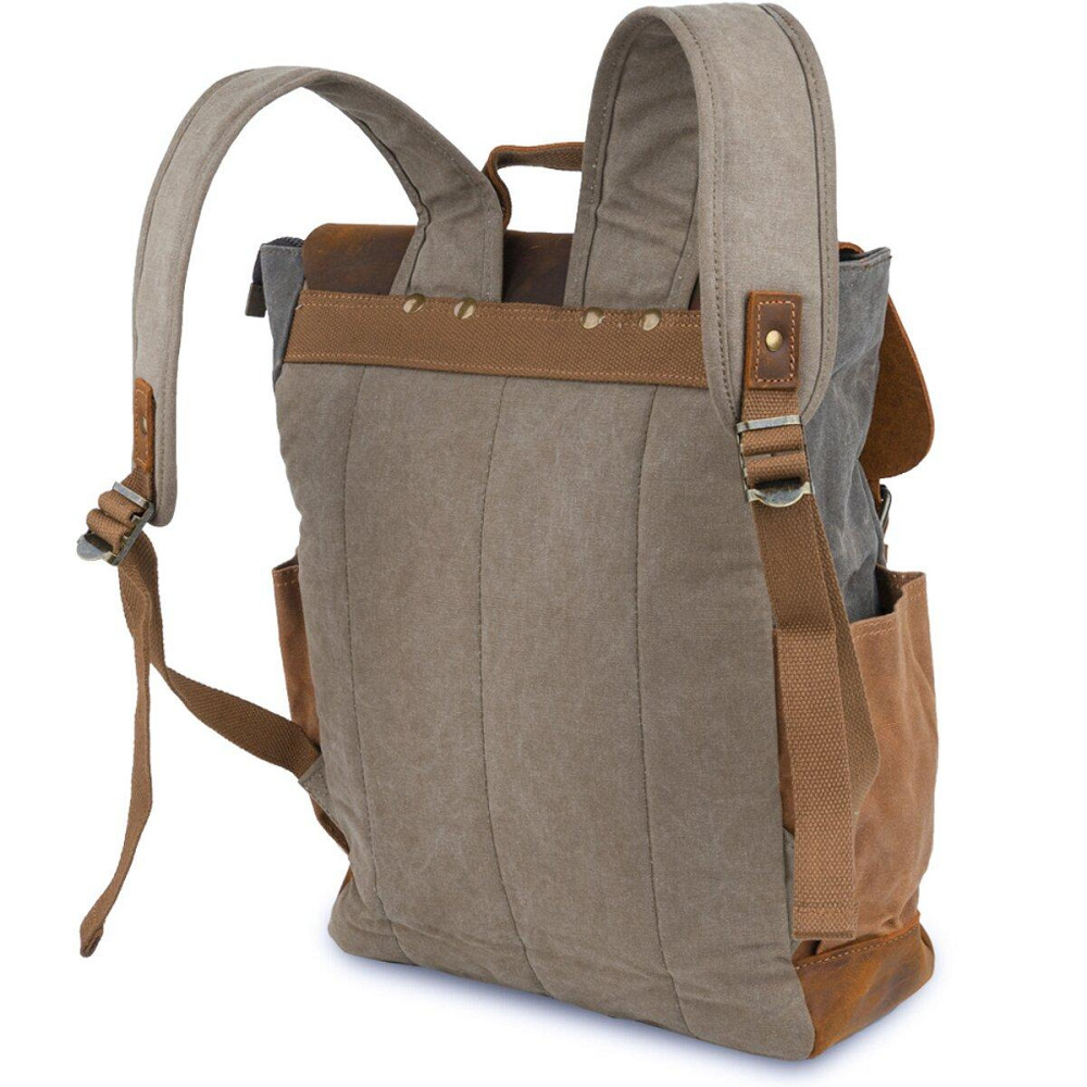 Рюкзак комбинированный дорожный Vintage 20113 Серый Киев - изображение 5