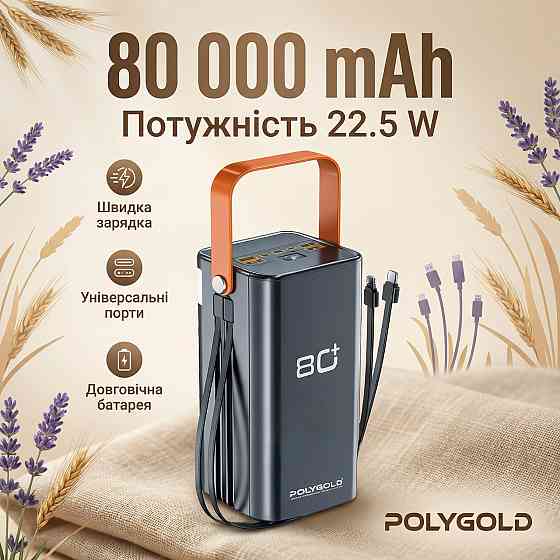 Повербанк Polygold PG-PW680 80000 mAh 22.5W Днепр