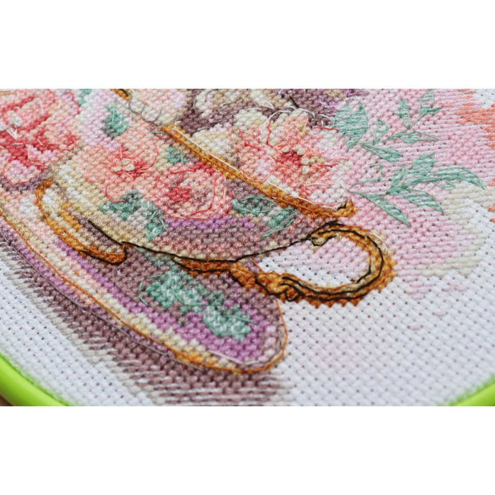 Набір для вишивання хрестиком "Чаювання" AHM-077 з п'яльцями Вінниця - фото 5