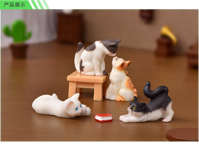 Декоративна фігурка Котик з книгою для флораріуму, моссаріуму, кашпо, міні-саду, мікроландшафту Білий 1 Одеса - фото 3