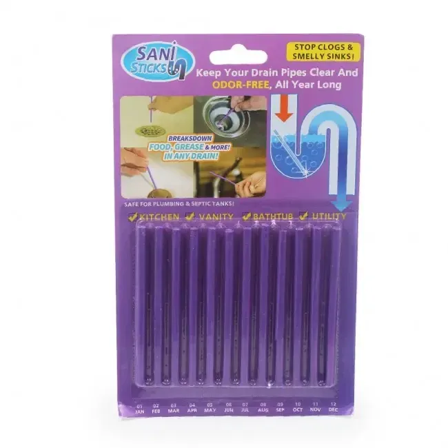 Палка для усунення засорів SANI STICKS, розчинна, для профілактики засорів Одеса - фото 3