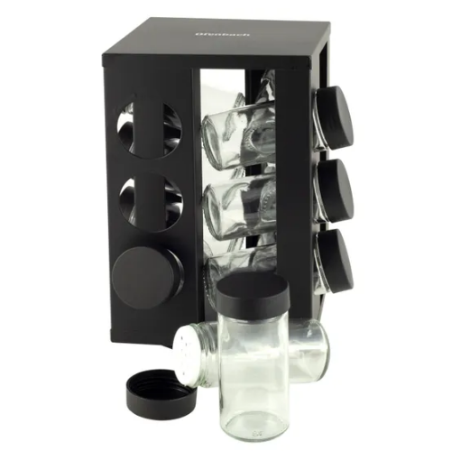 Набір ємностей для спецій 12шт на підставці чорний Ofenbach 101001 Житомир - фото 8