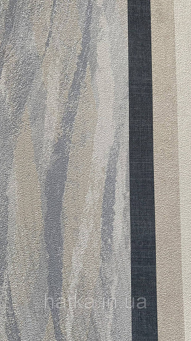 Обои виниловые на флизелине Rasch Alghero метровые 3д абстракция волны бежевые синие светлые 943788 Киев - изображение 2