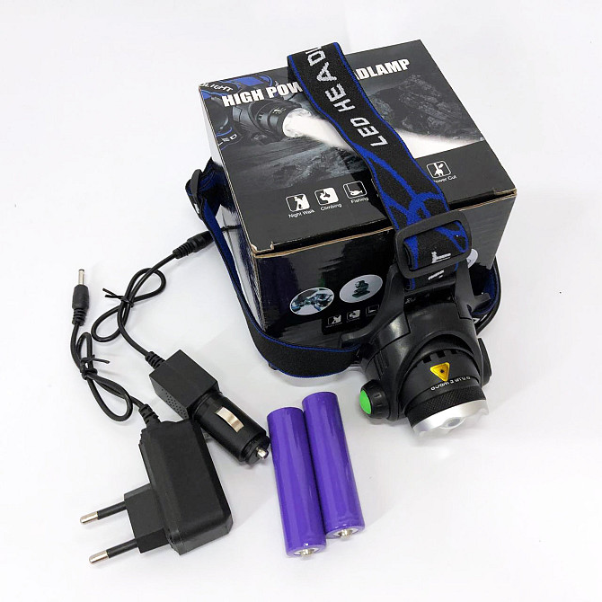 Потужний ліхтарик світлодіодний на голову PLD-T115-PM30-TG, Ліхтарик налобник, ZW-163 Водонепроникний ліхтарик Київ - фото 6