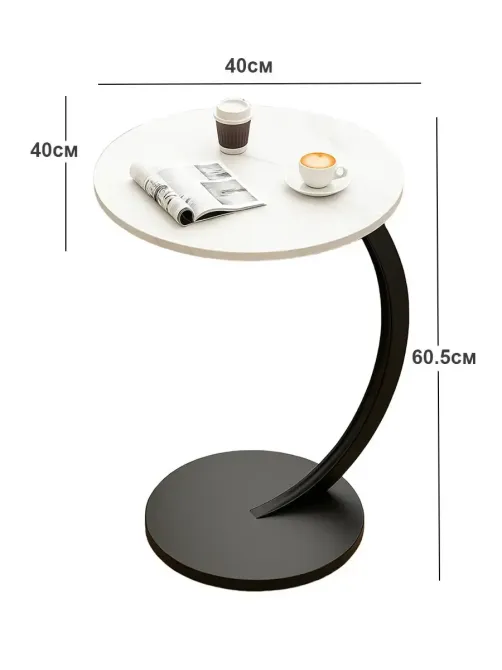 Прикроватный кофейный столик DASH-64224 45х30х60 см Мрамор Коломия - фото 4