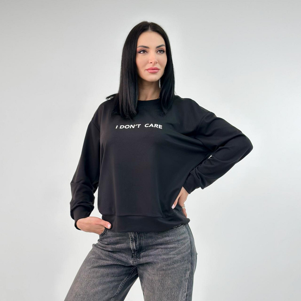 Женский свитшот из двунитки I don`t care батал Киев - изображение 1
