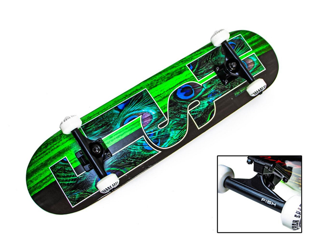 Скейт Fish Skateboard Green Peafowl Одеса - фото 1