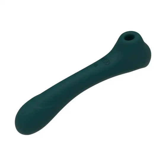 Вібратор та вакуумний кліторальний стимулятор 2-в-1 Alive Quiver Teal оновлена ​​модель Львів