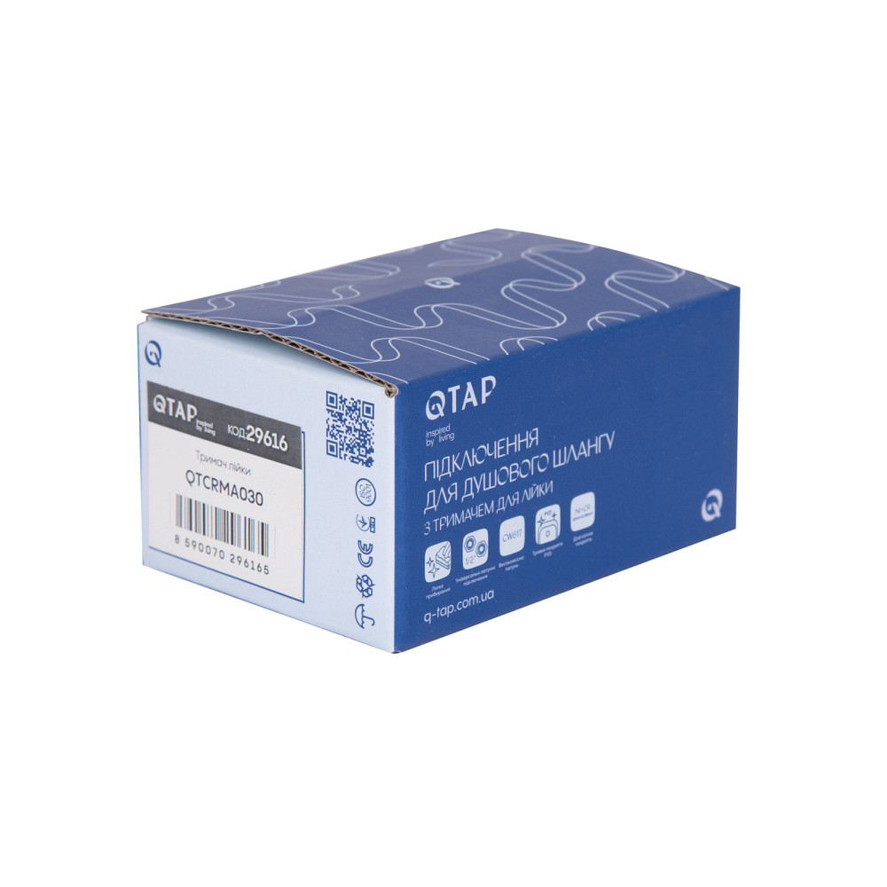 Тримач для ручного душу Qtap Spojecti округлий QTCRMA030 Chrome (Porter) Київ - фото 8
